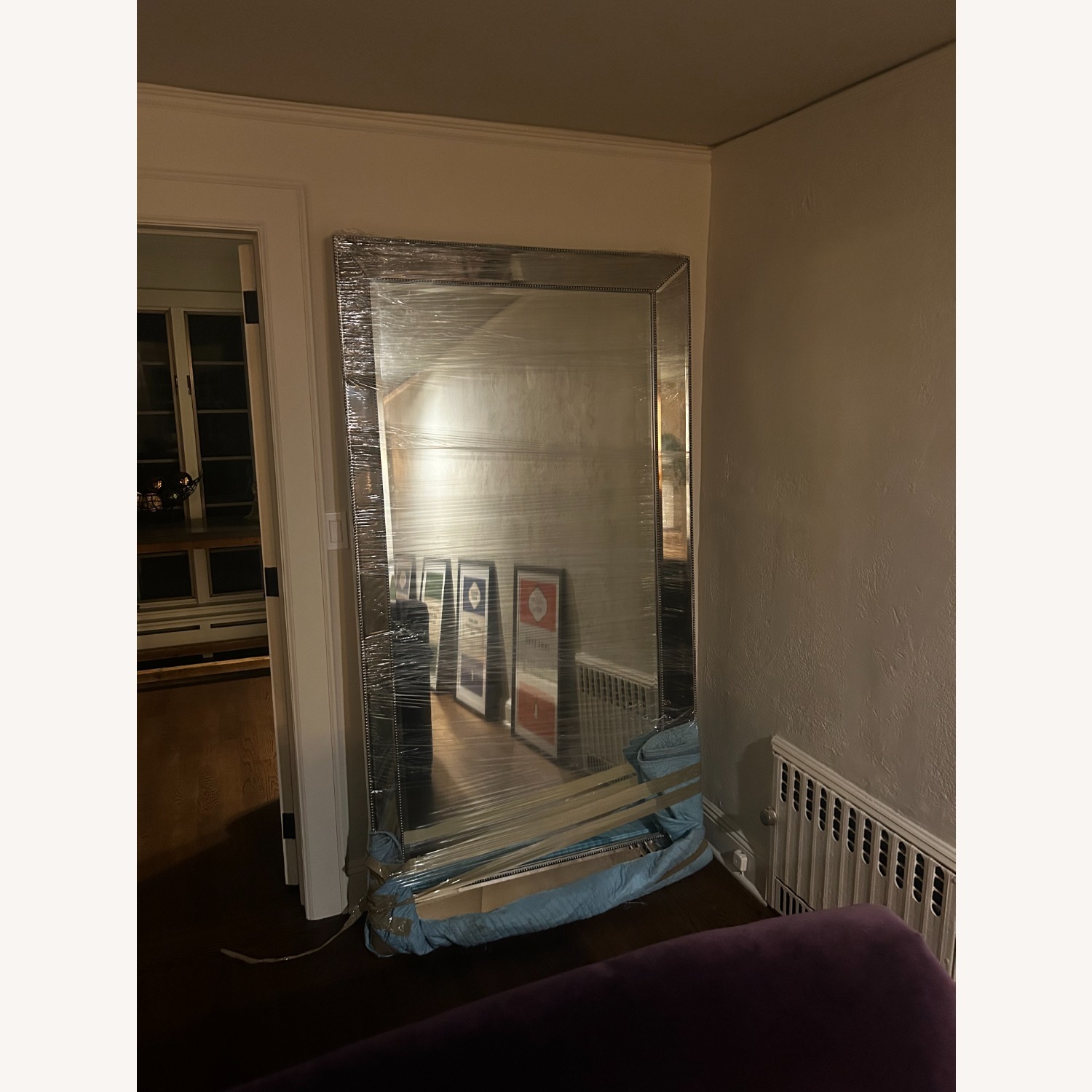 Restoration Hardware Venetian Silver Floor Mirror - image-3