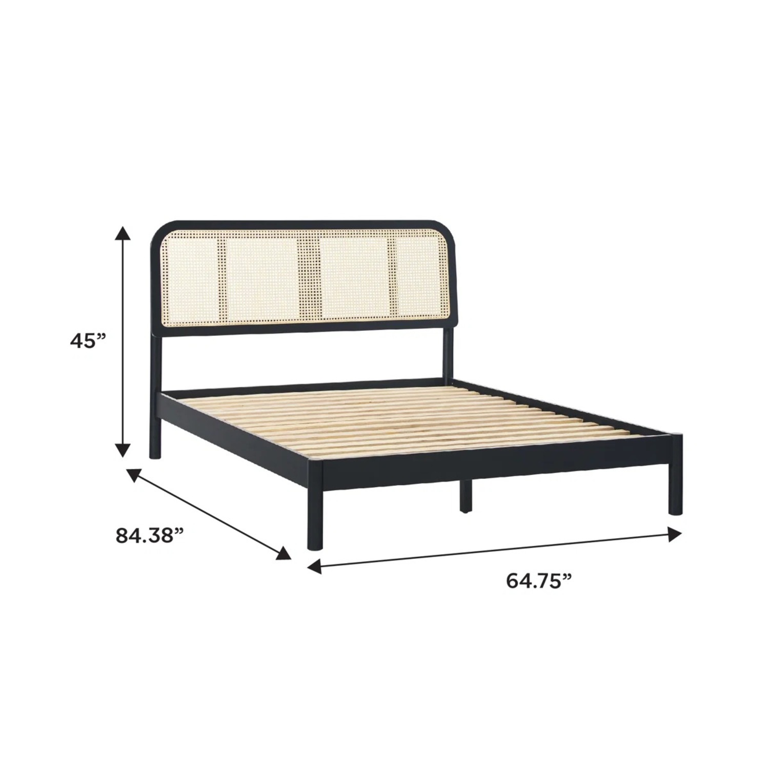 Wayfair Black Wood Queen Bed - image-2