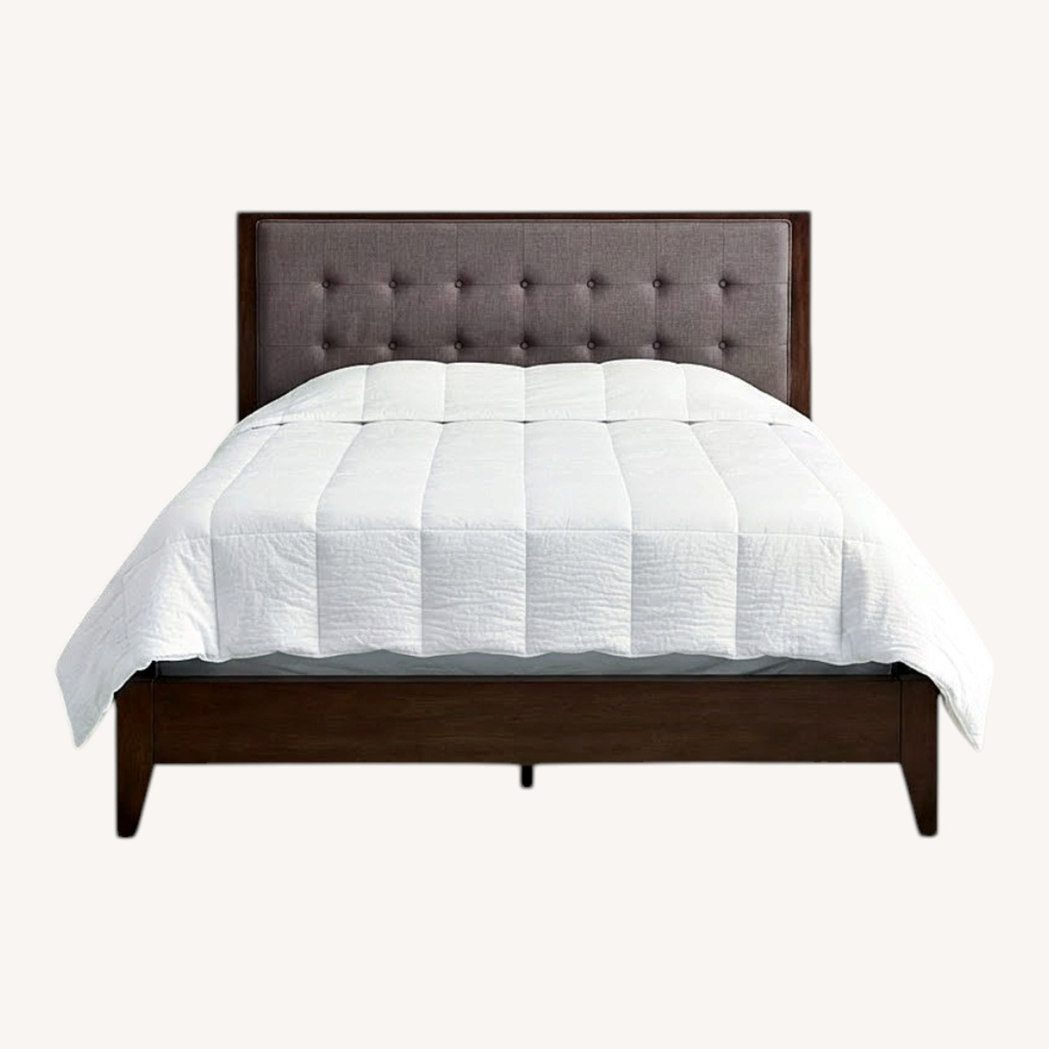 Macy's Ludwig Dark Brown Wood Queen Bed with Headboard - image-0