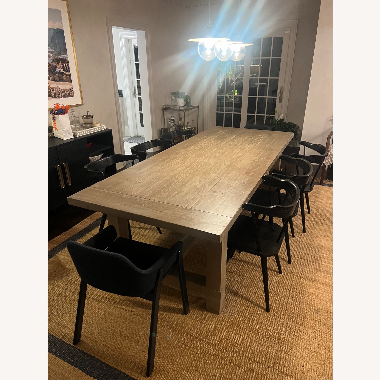 Restoration Hardware Salvaged Wood Farmhouse Rectangular Extension Dining Table - image-2