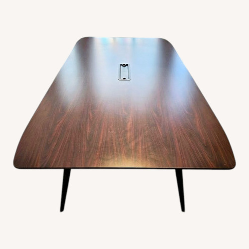 Used Lorell Furniture Dark Brown Wood Conference Table for sale on AptDeco