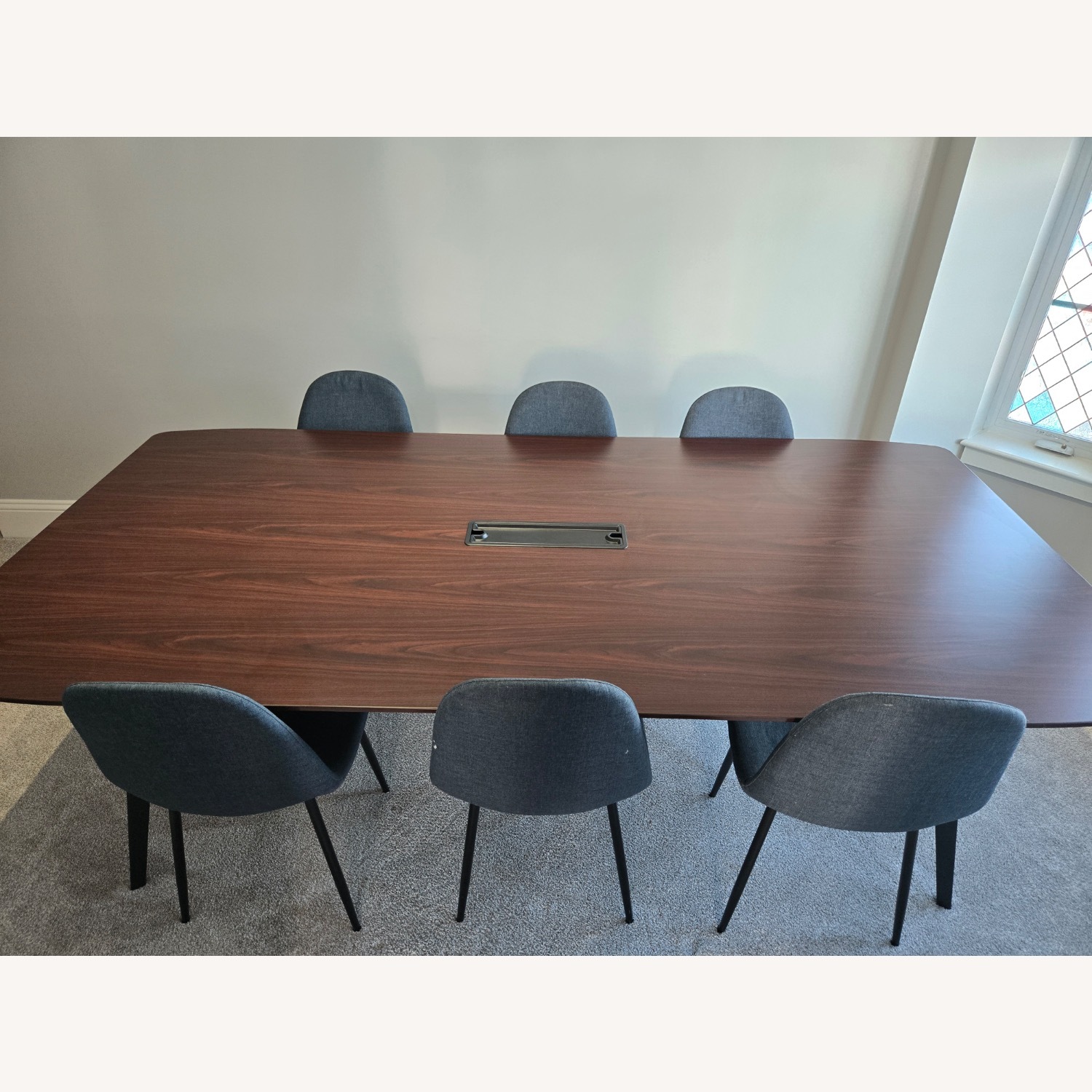 Lorell Furniture Dark Brown Wood Conference Table - image-2