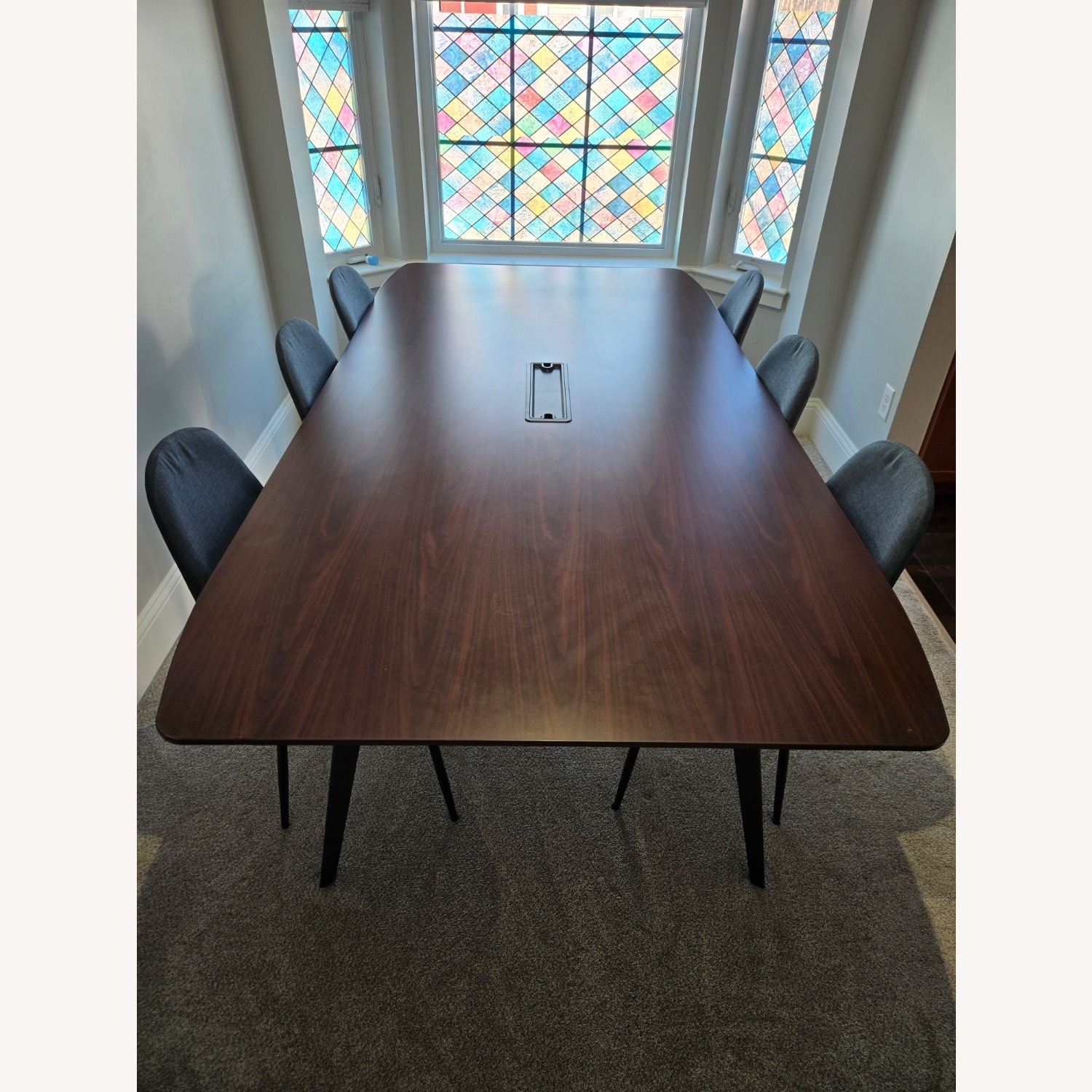 Lorell Furniture Dark Brown Wood Conference Table - image-1