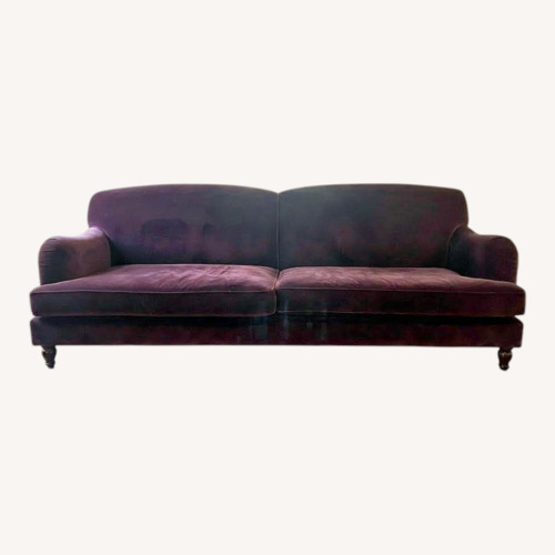 Used Purple Velvet 3 Seater Sofa for sale on AptDeco