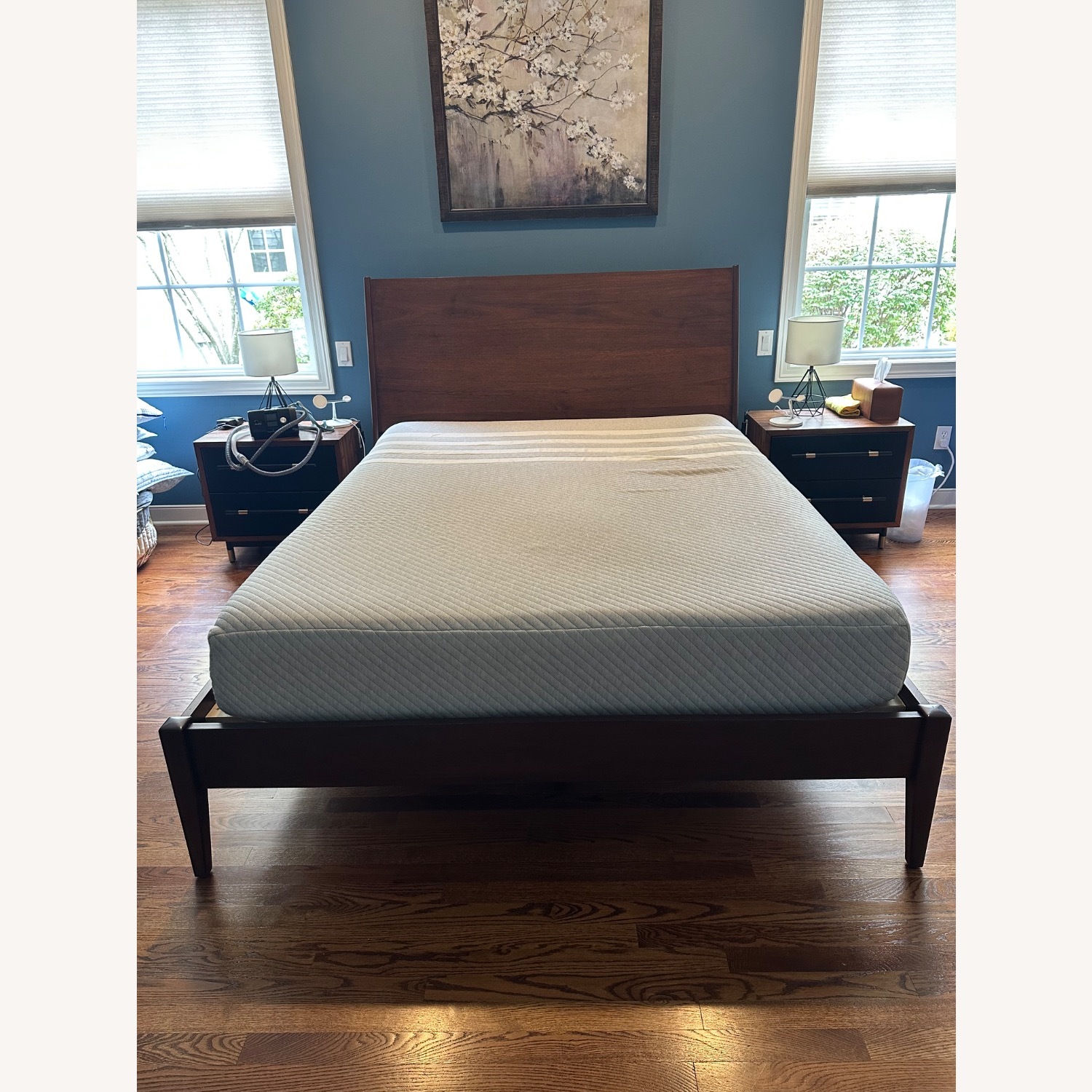 West Elm Wright Dark Brown Wood Queen Bed - image-7
