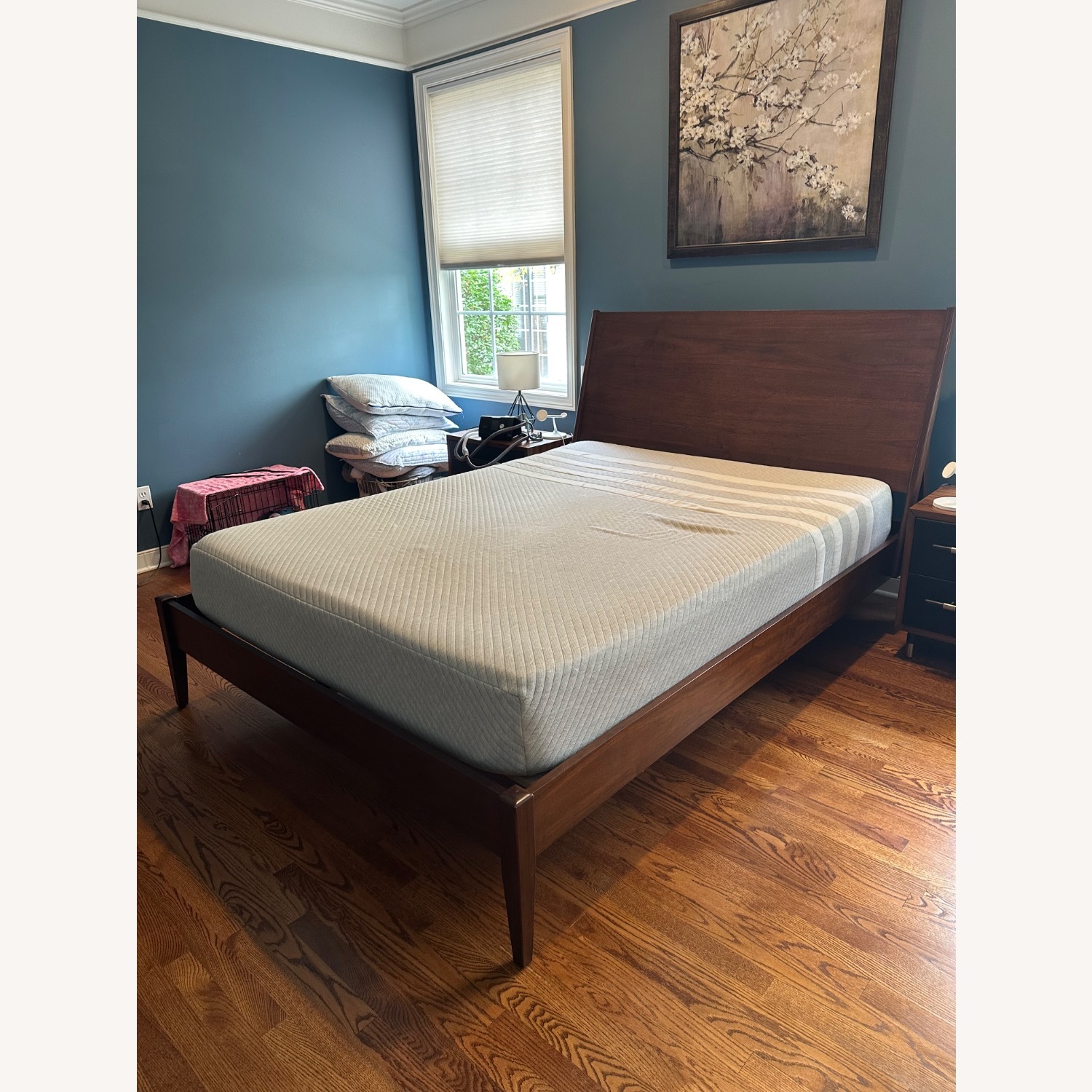 West Elm Wright Dark Brown Wood Queen Bed - image-5