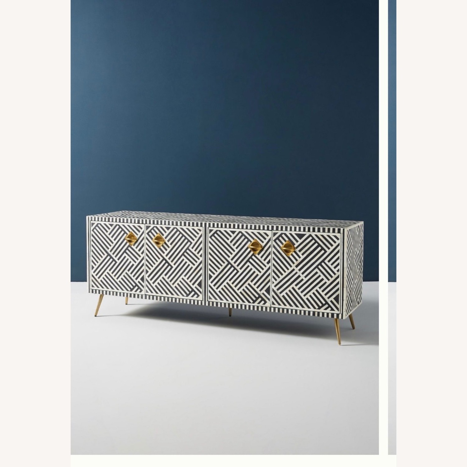 Anthropologie Optical Inlay Marble Sideboard - image-4