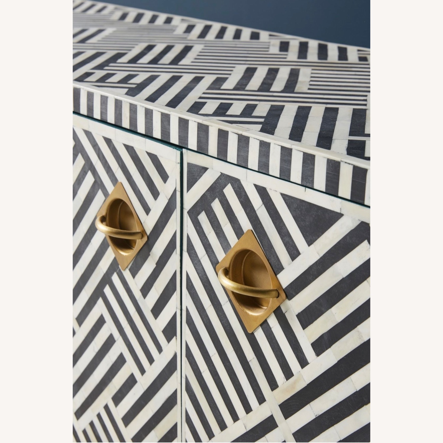 Anthropologie Optical Inlay Marble Sideboard - image-5