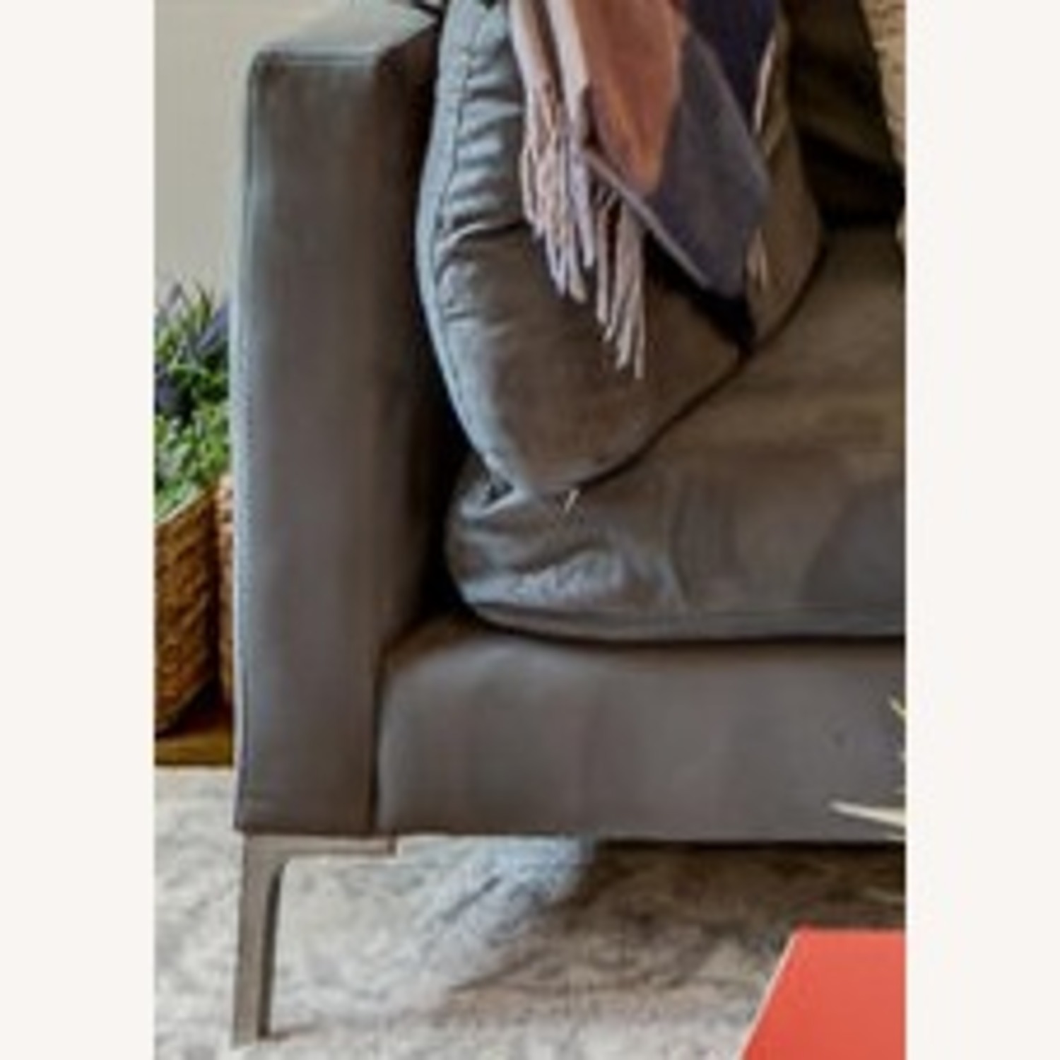 Crate & Barrel Light Gray Fabric 3+ Seater Sofa - image-4