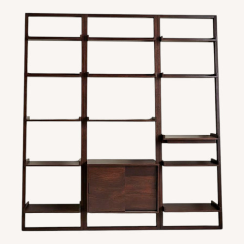 Used Crate & Barrel Sloane Dark Brown Wood Media Storage for sale on AptDeco