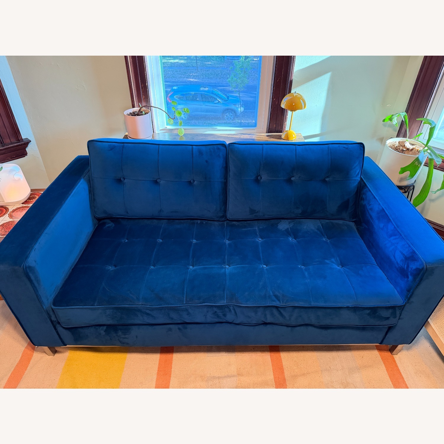 Apt2b Blue Velvet Fillmore Sleeper Sofa - image-2