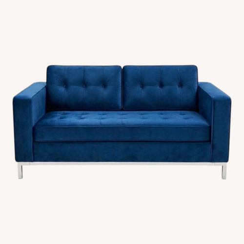 Used Apt2b Blue Velvet Fillmore Sleeper Sofa for sale on AptDeco