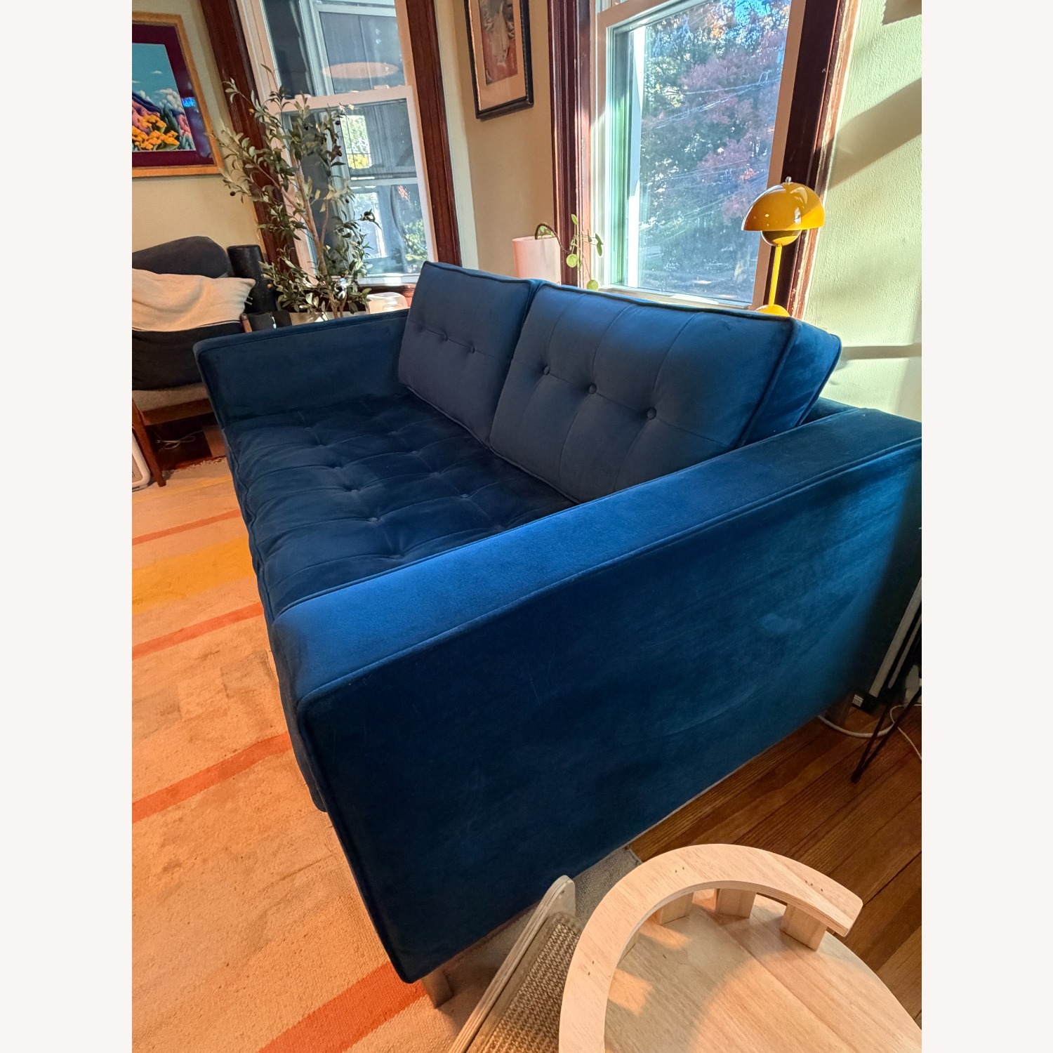 Apt2b Blue Velvet Fillmore Sleeper Sofa - image-4