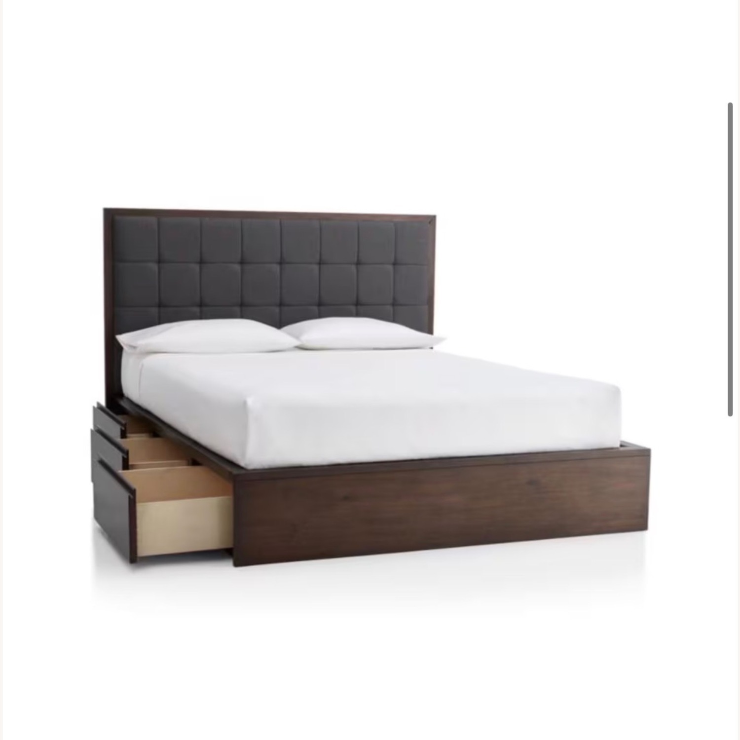 Crate & Barrel Hayden Smoke Queen Storage Bed - image-2