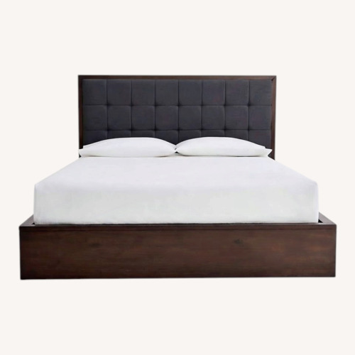 Used Crate & Barrel Hayden Smoke Queen Storage Bed for sale on AptDeco