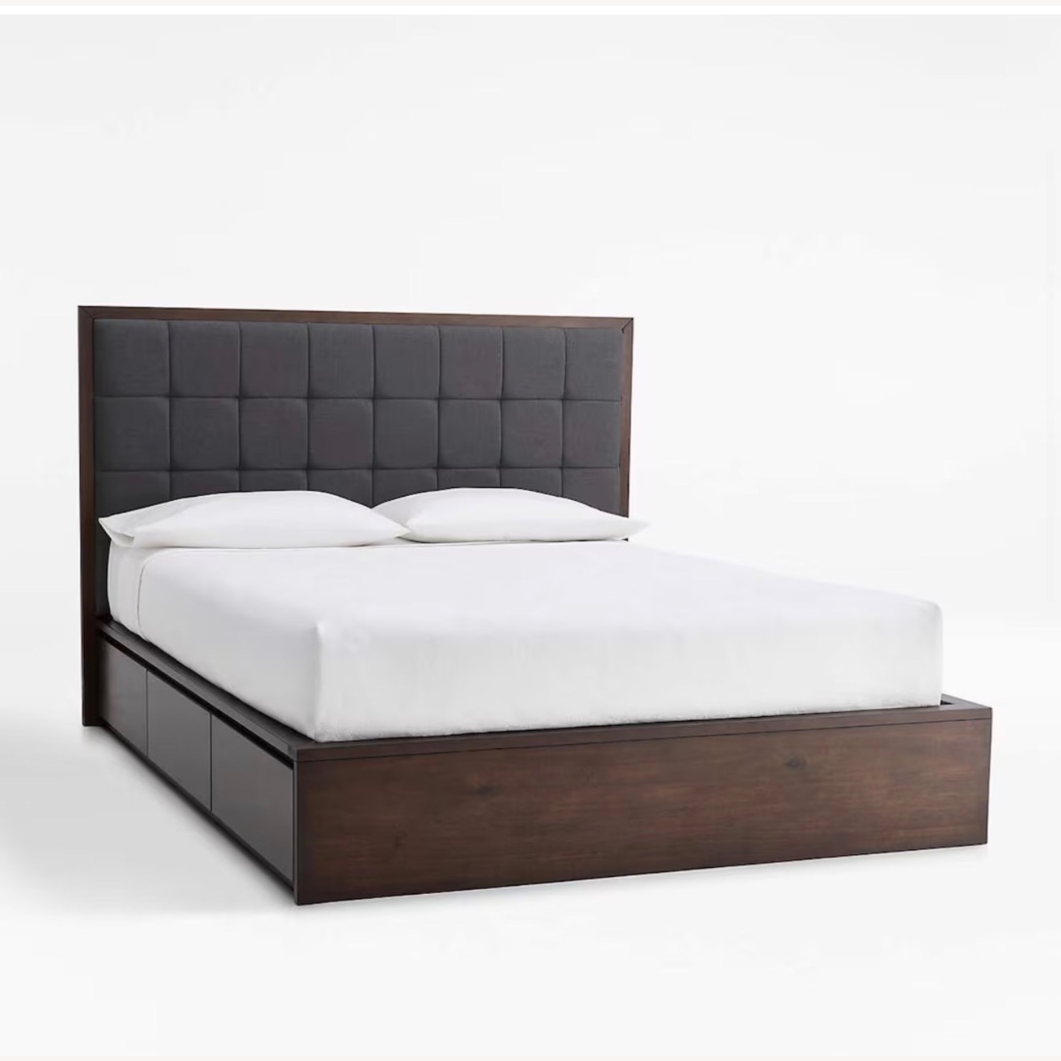 Crate & Barrel Hayden Smoke Queen Storage Bed - image-1