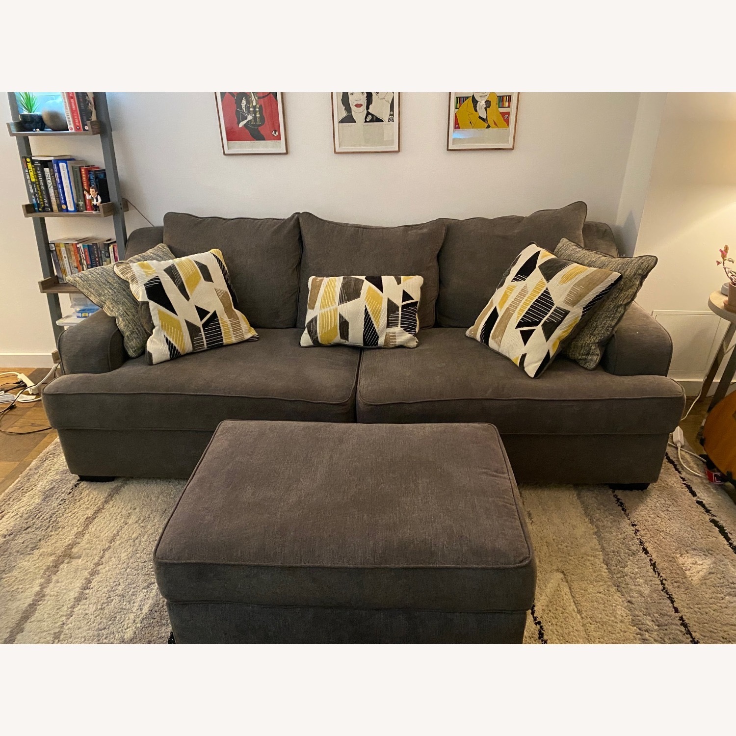 Rooms To Go Havenridge Grey Three Seater Sleeper Sofa - image-1
