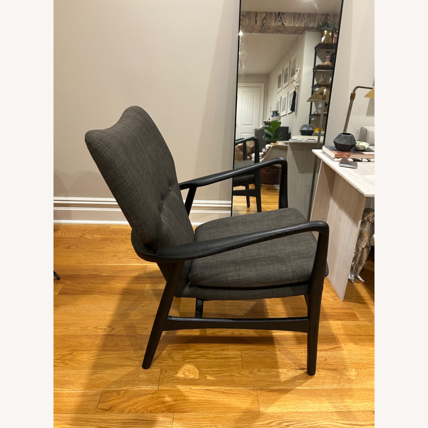 Dark Gray Accent Chair - image-2