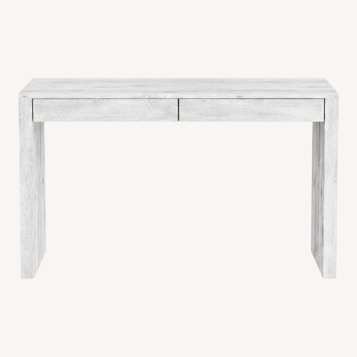 CB2 Runway 48" 2-Drawer White Lacquered Wood Desk - image-0