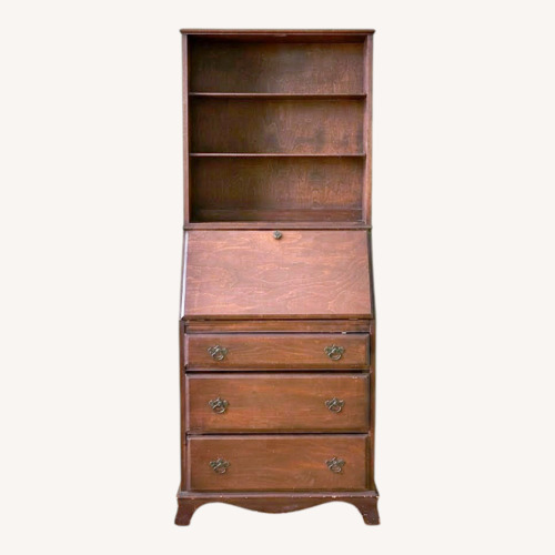Used Vintage/Antique Finds Dark Brown Wood Desk for sale on AptDeco