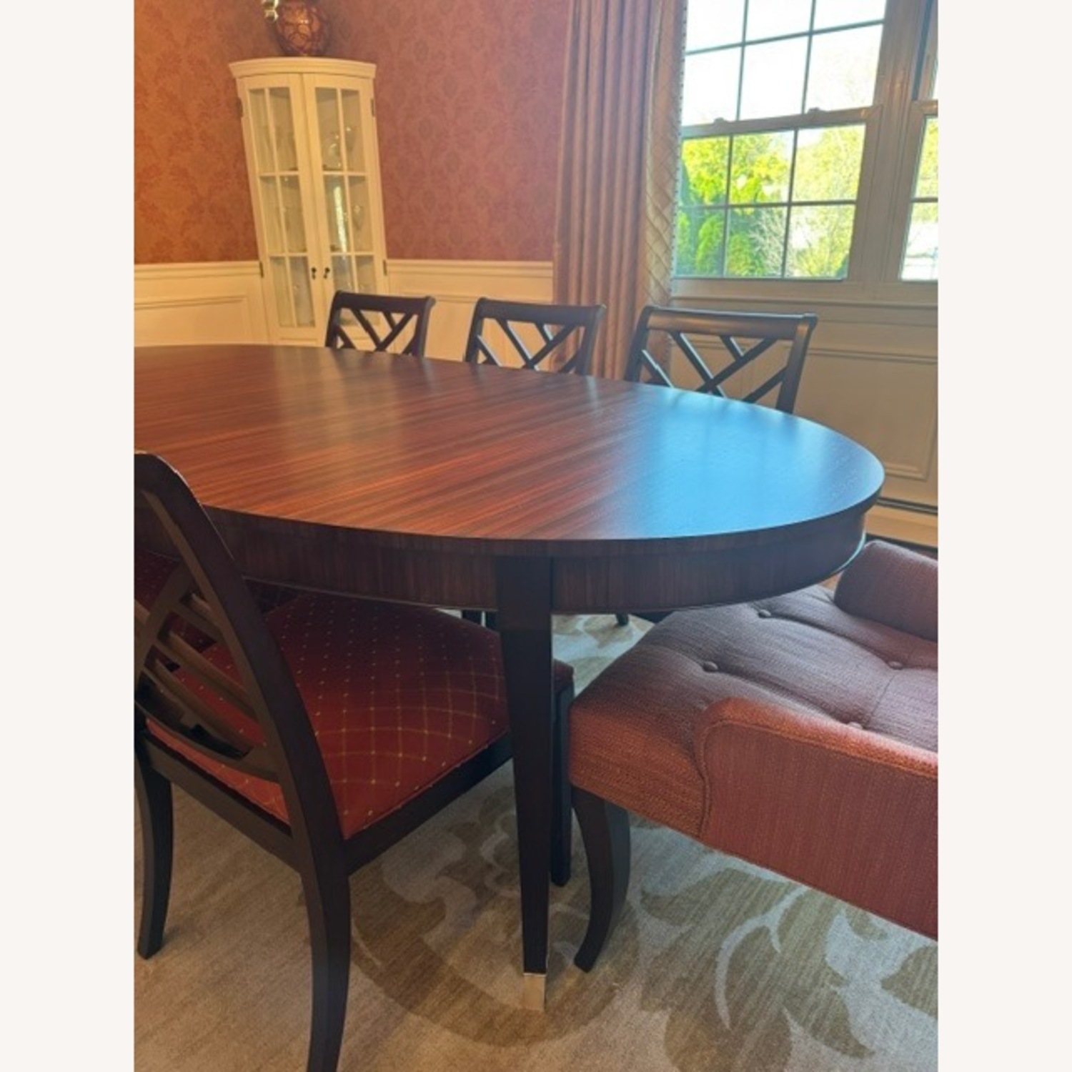 Ethan Allen Dark Brown Dining Table W 8 Chairs - image-2