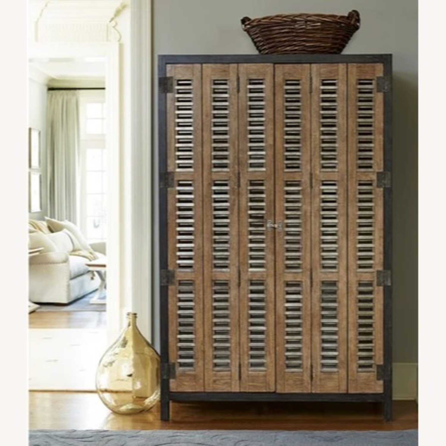 Zin Home Brown Wood Armoire - image-1