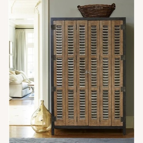 Used Zin Home Brown Wood Armoire for sale on AptDeco