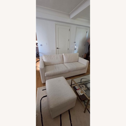Used Crate & Barrel Barrett II Sleeper Sofa + Ottoman for sale on AptDeco