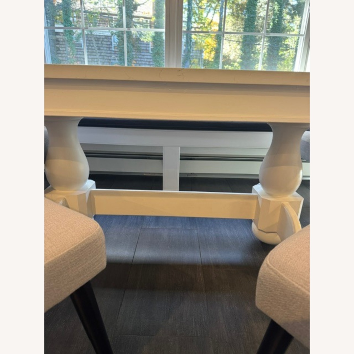 Quartz Table Top W Wood Bottom and 4 Chairs - image-3