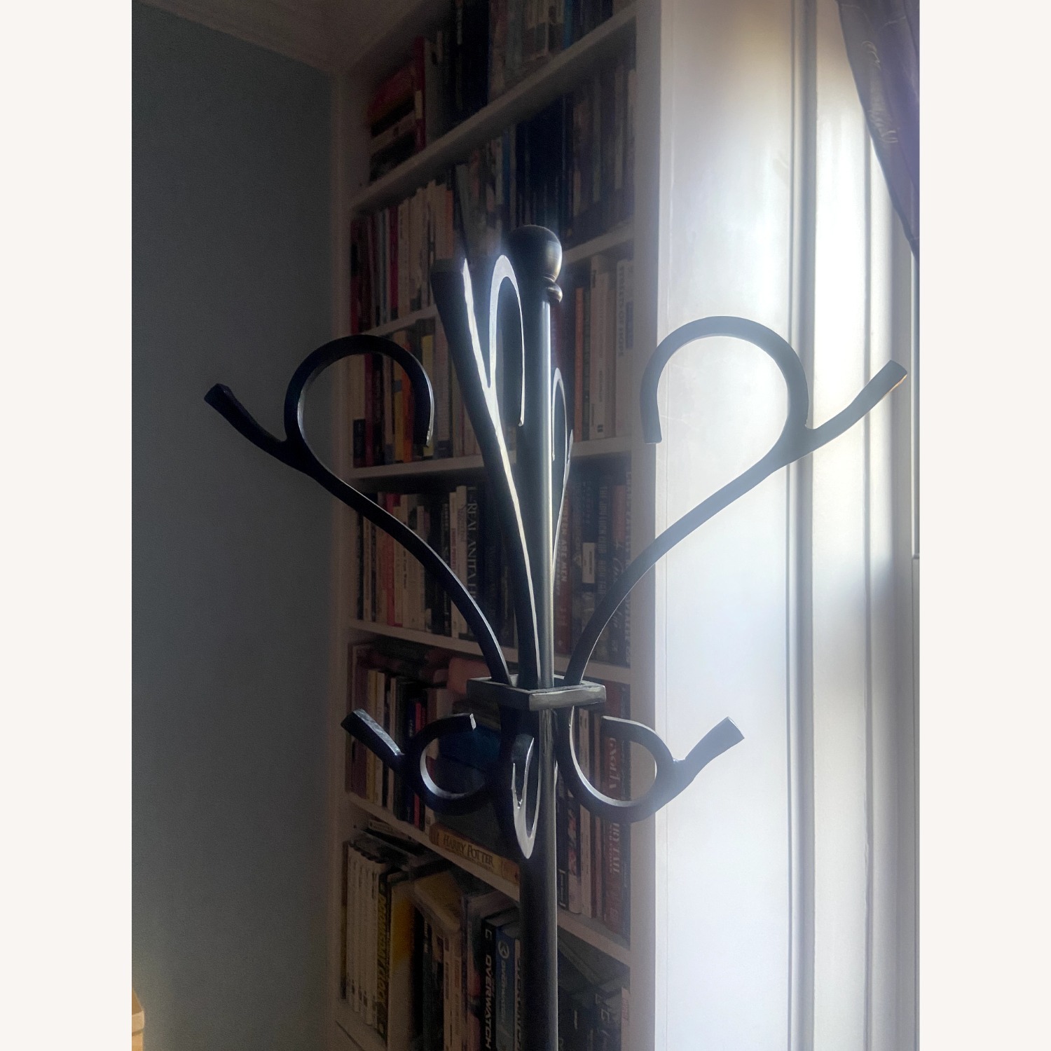 Vintage Pottery Barn Black Iron Coat Rack - image-2