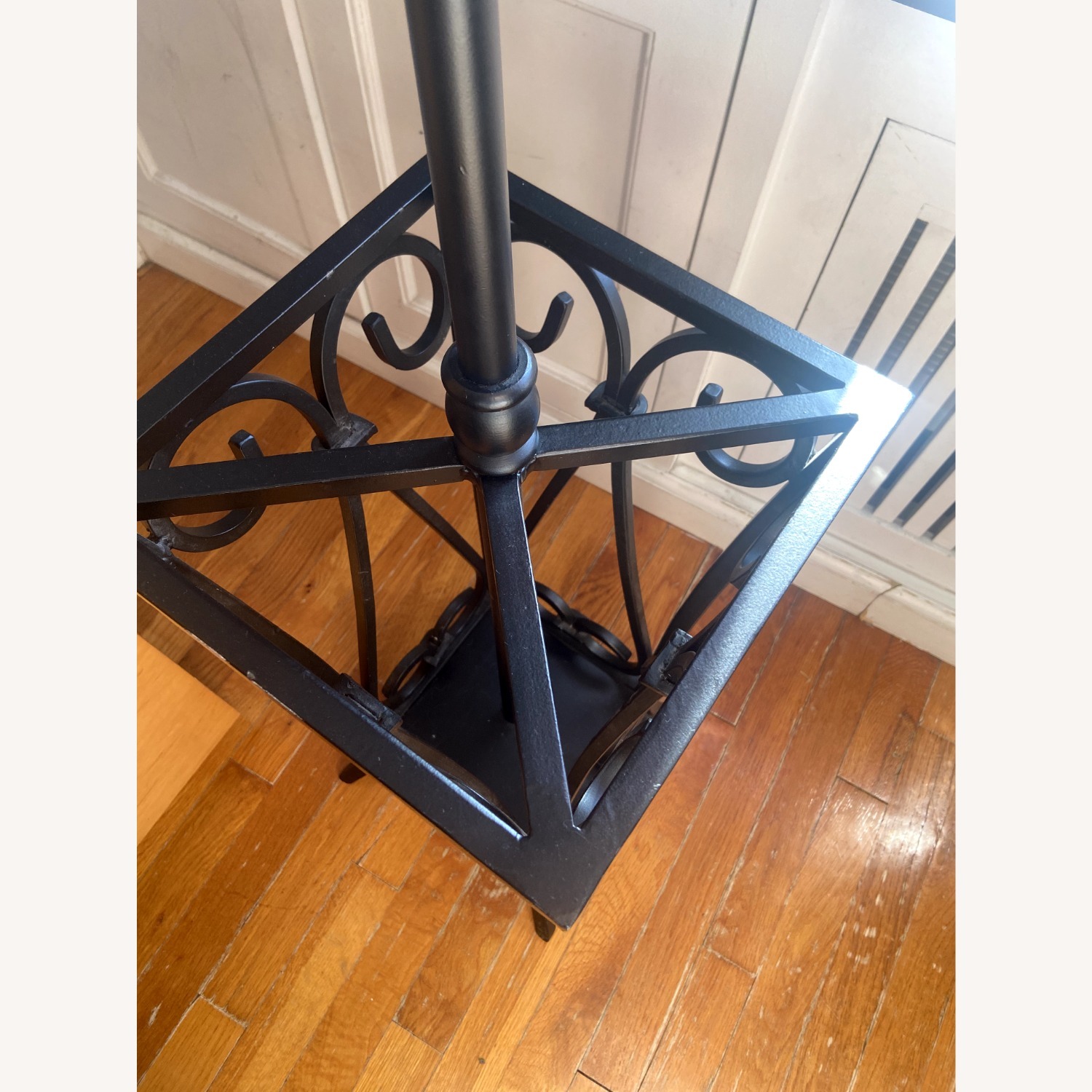 Vintage Pottery Barn Black Iron Coat Rack - image-3