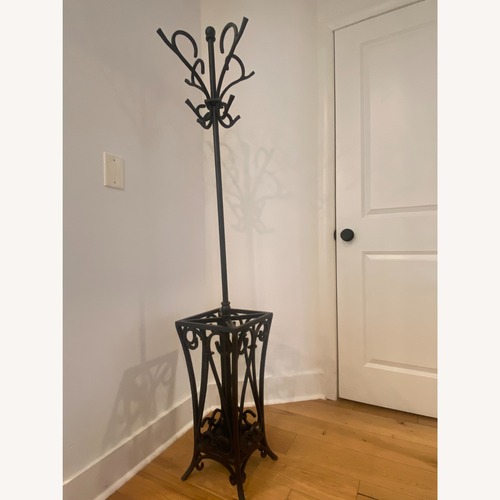 Used Vintage Pottery Barn Black Iron Coat Rack for sale on AptDeco