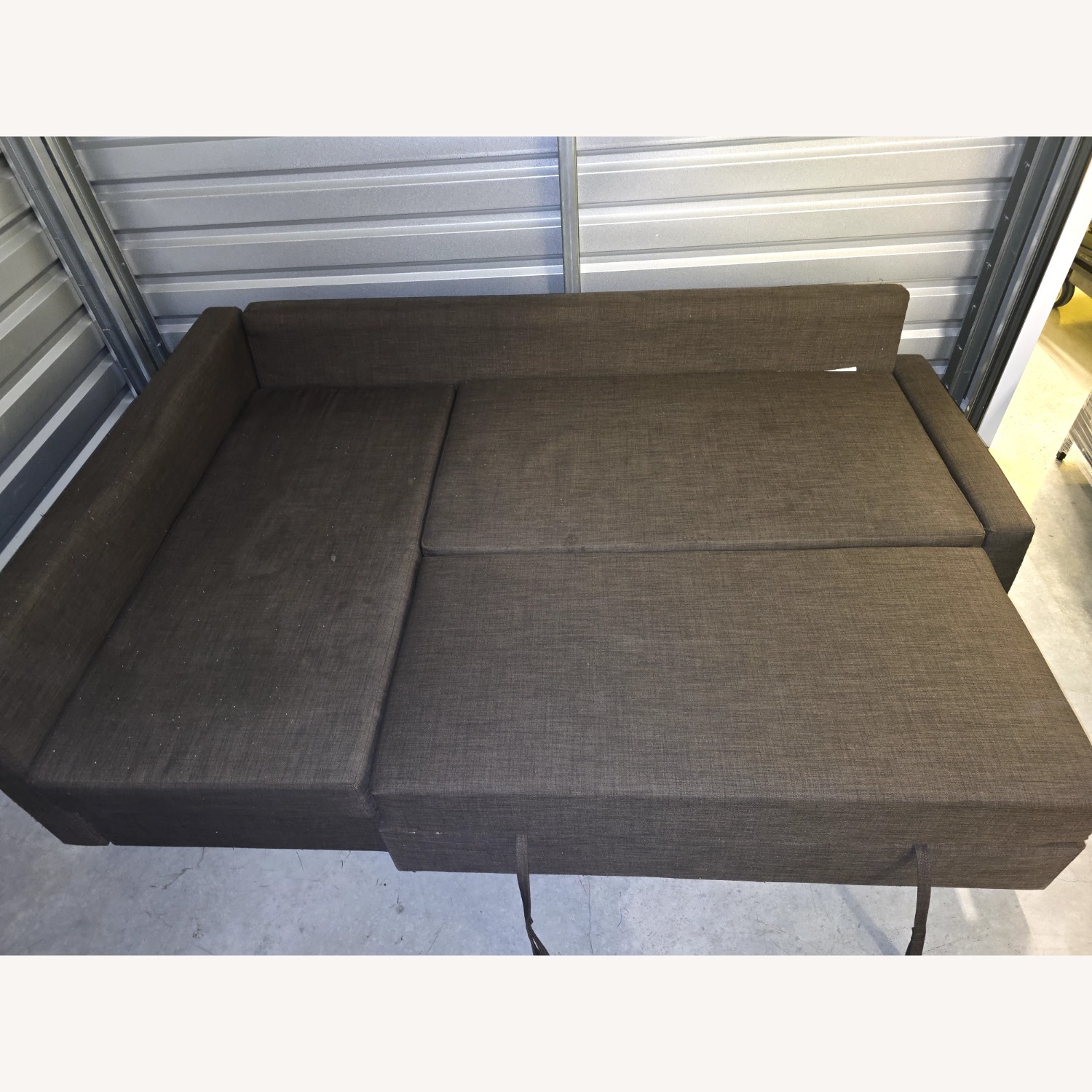 HOLMSUND Dark Brown Fabric 2 Seater Sofa - image-1