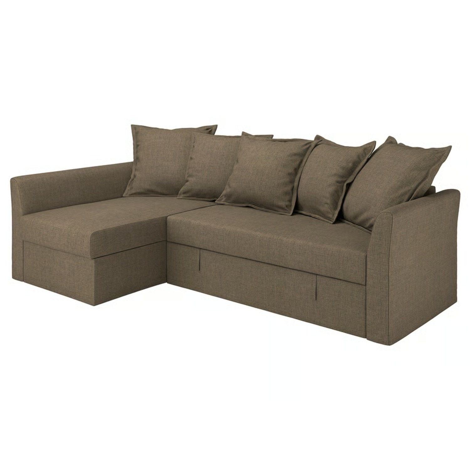 HOLMSUND Dark Brown Fabric 2 Seater Sofa - image-6