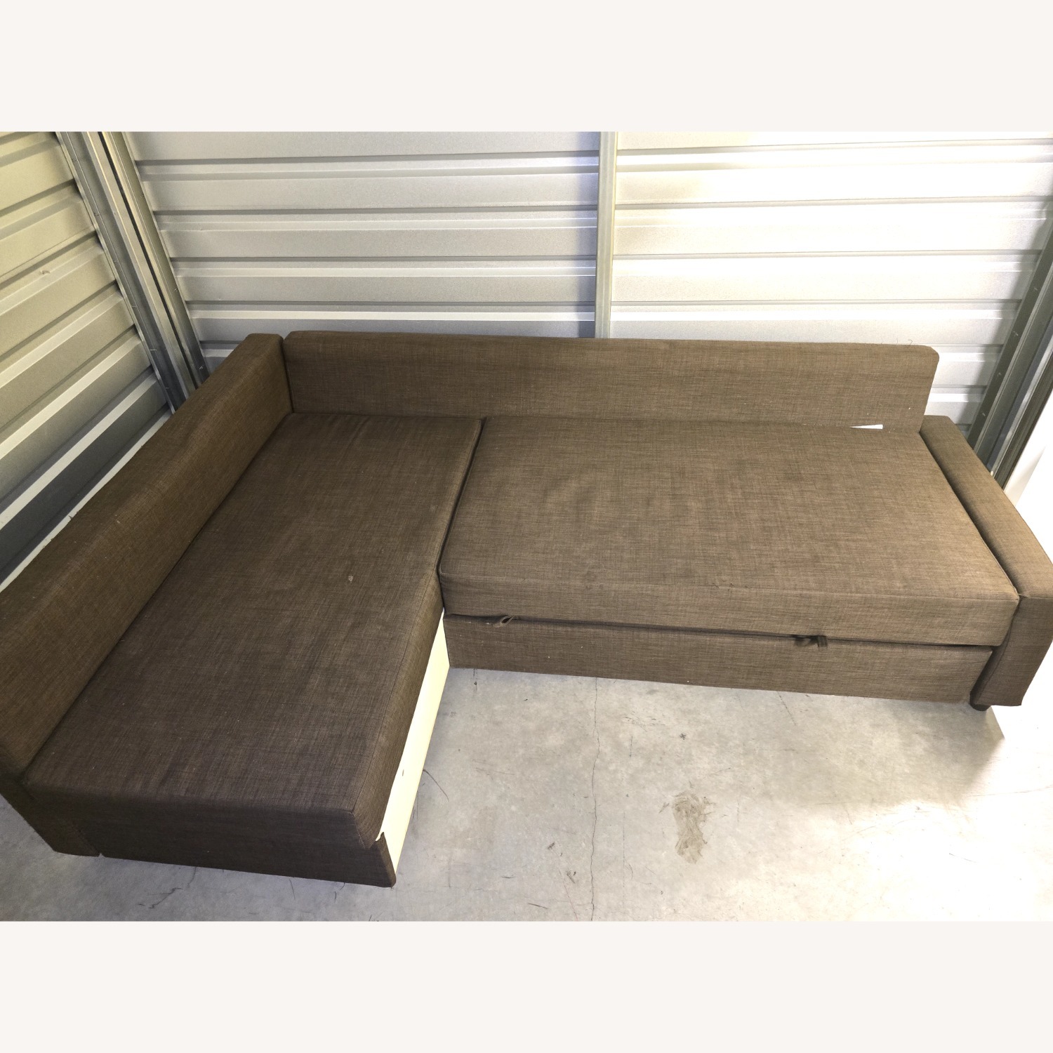HOLMSUND Dark Brown Fabric 2 Seater Sofa - image-2