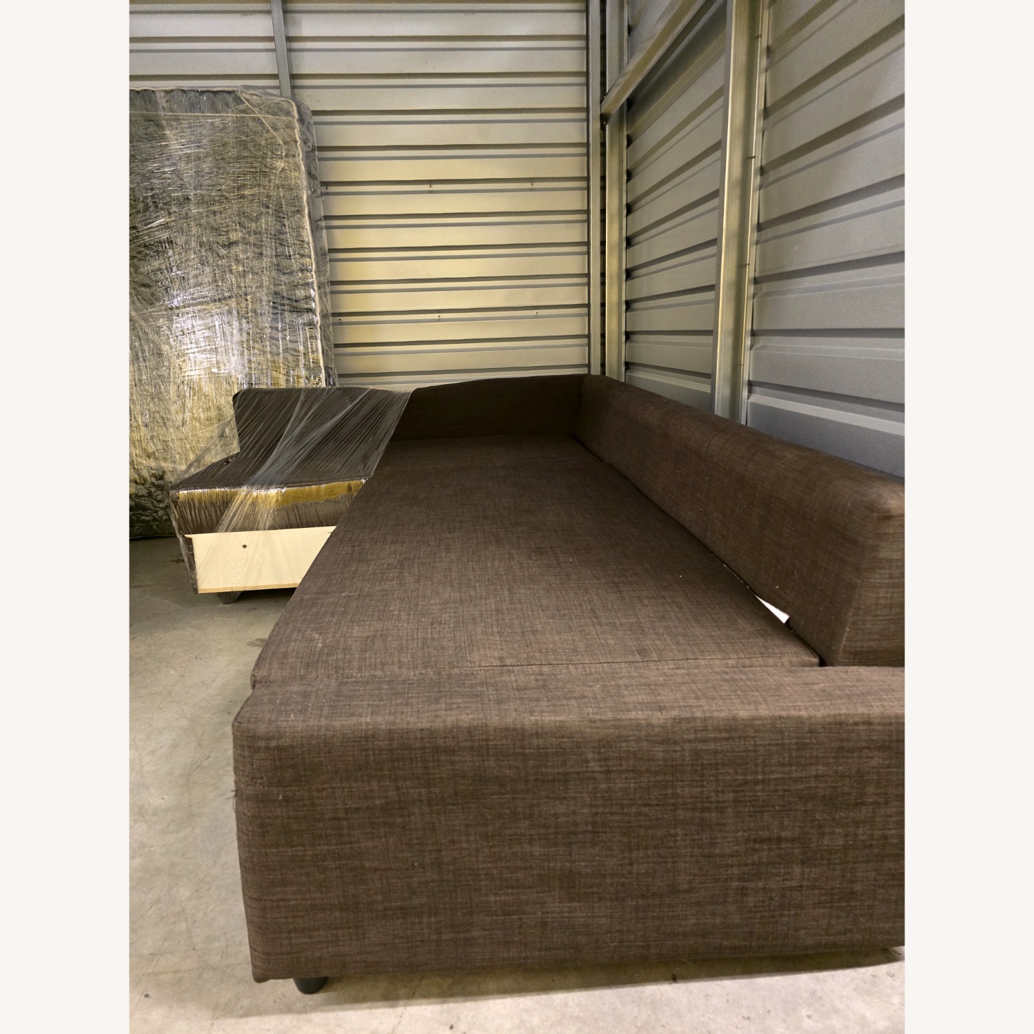 HOLMSUND Dark Brown Fabric 2 Seater Sofa - image-3