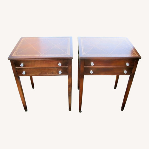 Used Vintage/Antique Finds Dark Brown Wood Side Table for sale on AptDeco
