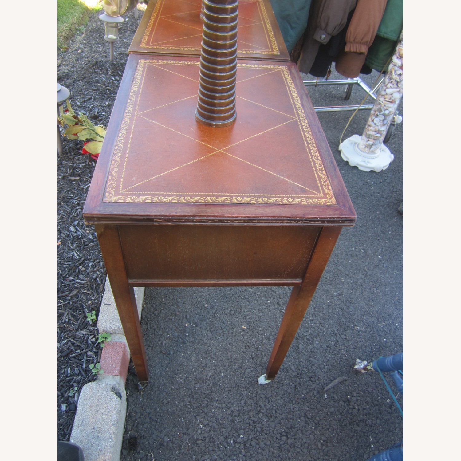 Vintage/Antique Finds Dark Brown Wood Side Table - image-15