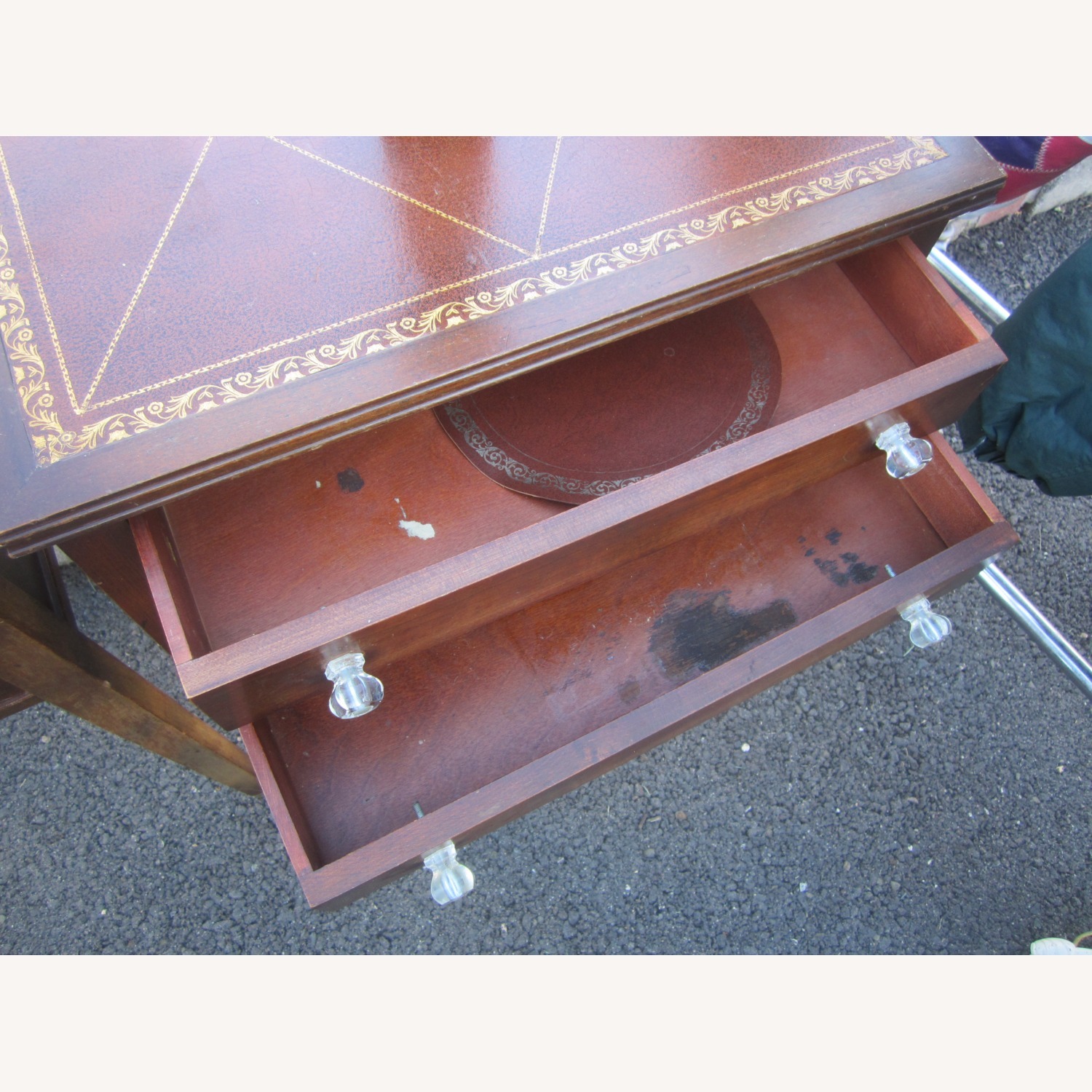 Vintage/Antique Finds Dark Brown Wood Side Table - image-7