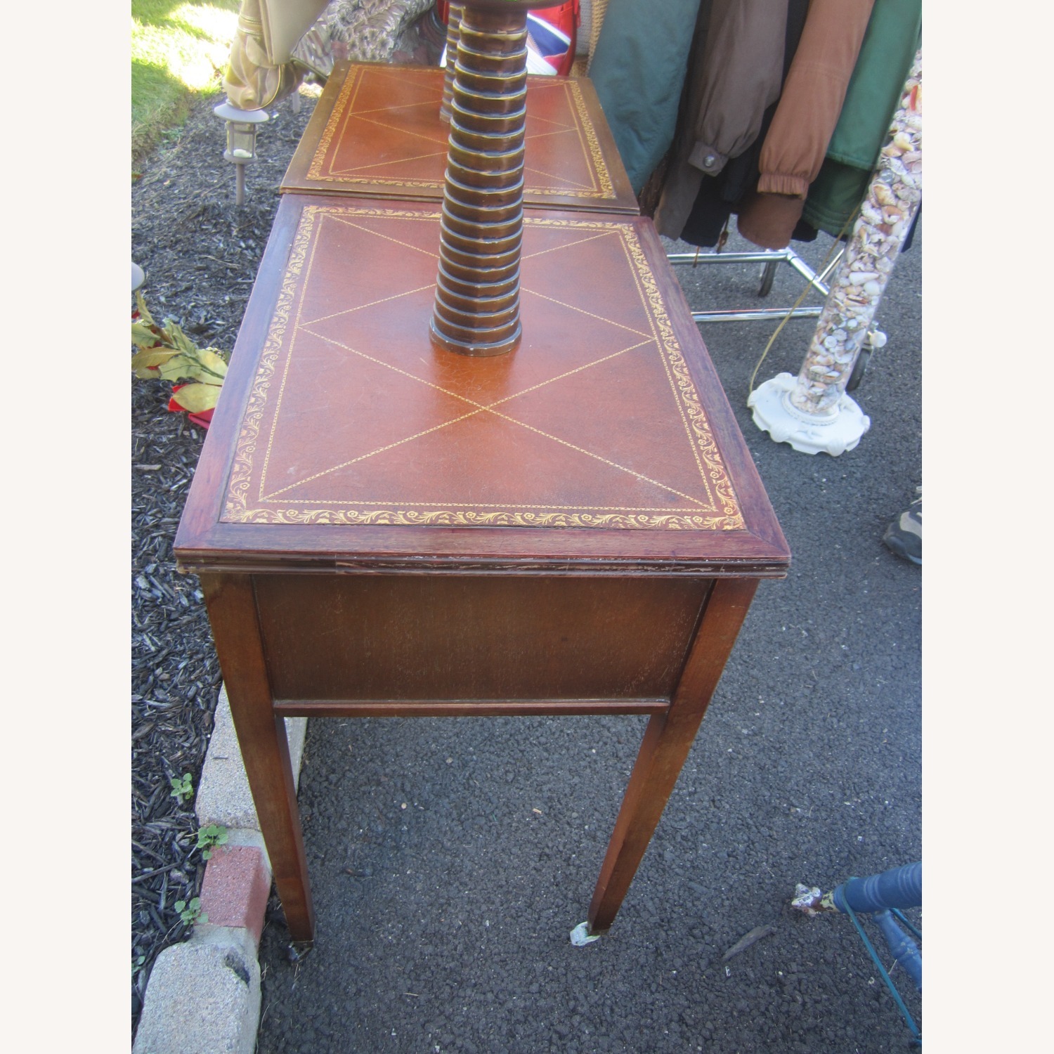 Vintage/Antique Finds Dark Brown Wood Side Table - image-10