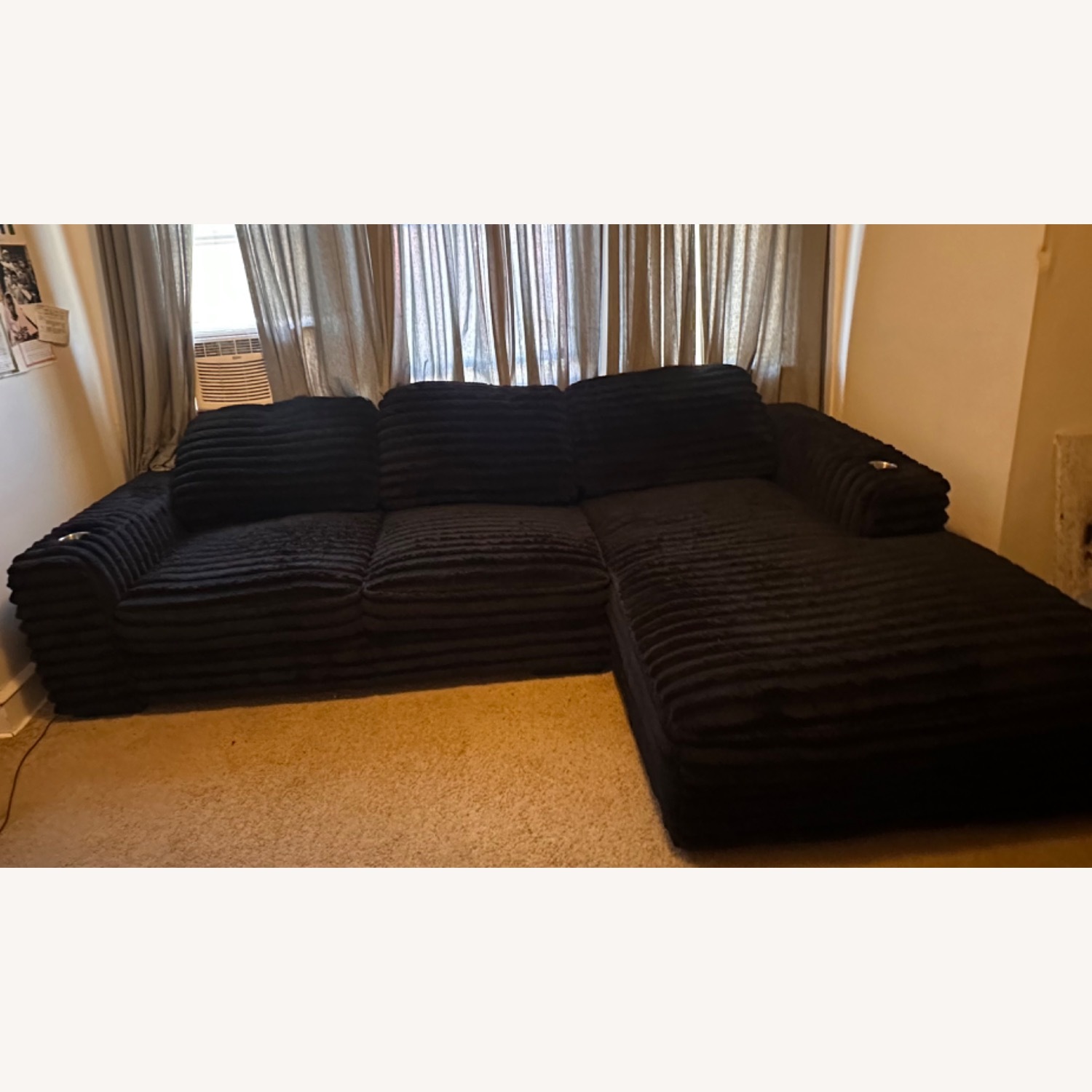 Black 3+ Piece Sectional - image-3