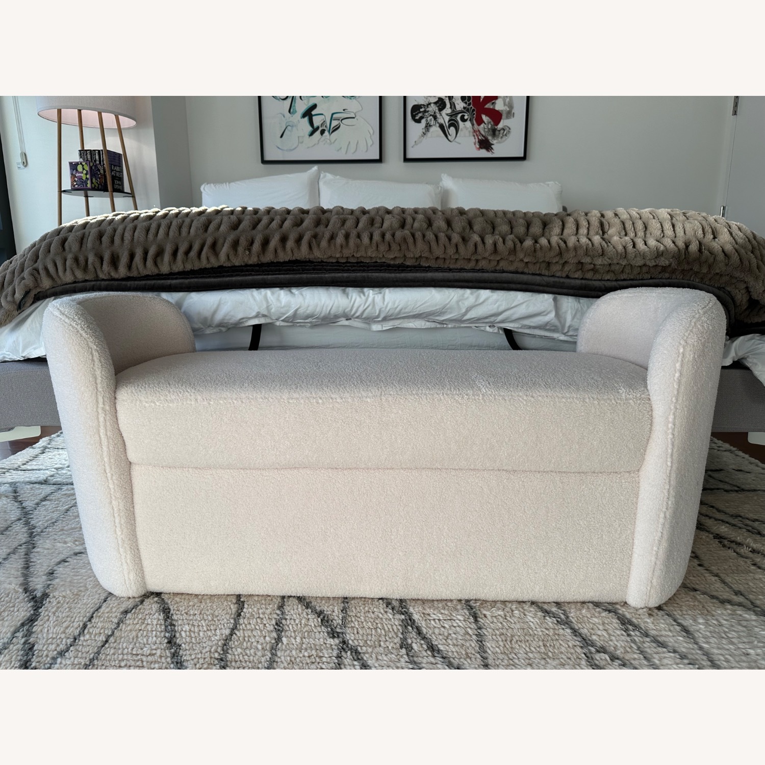 White Sherpa Bench - image-2