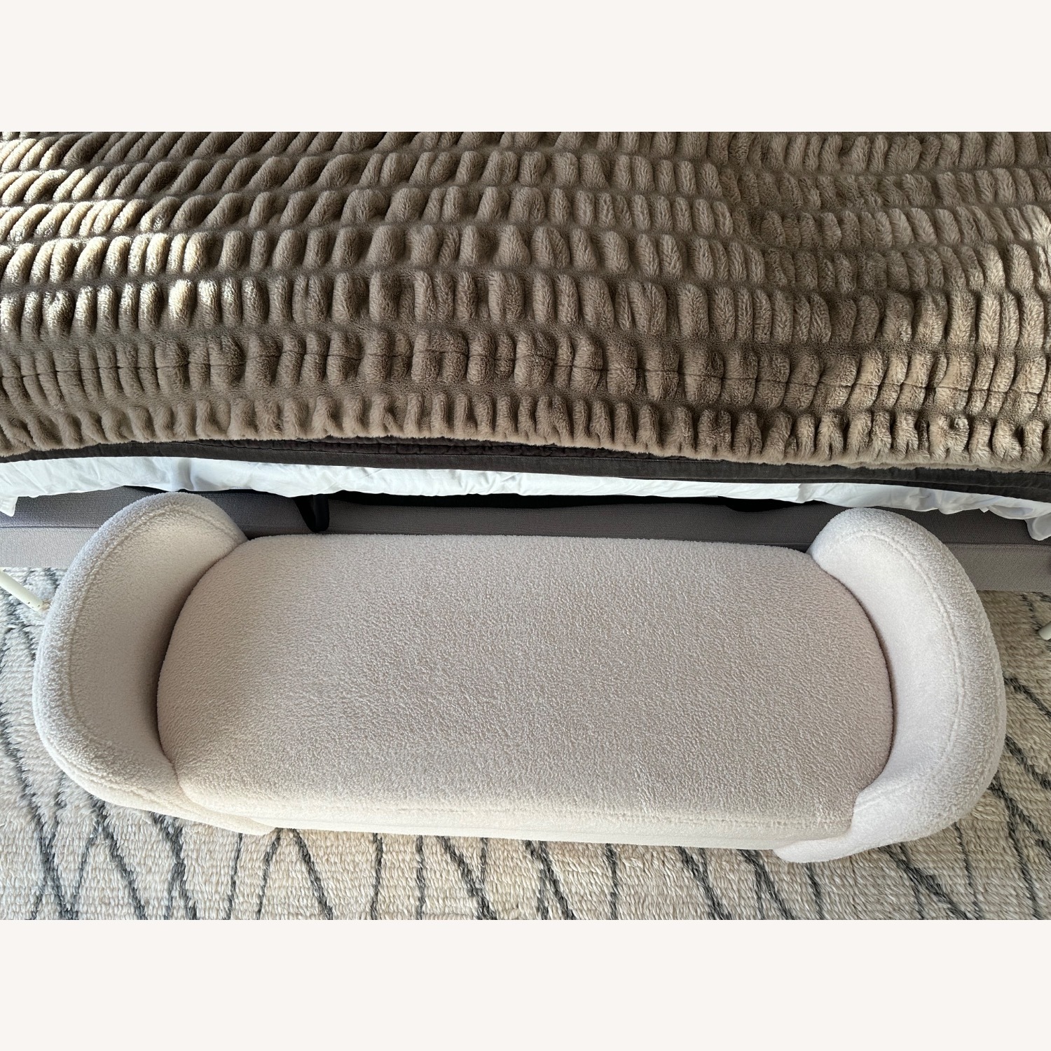 White Sherpa Bench - image-5