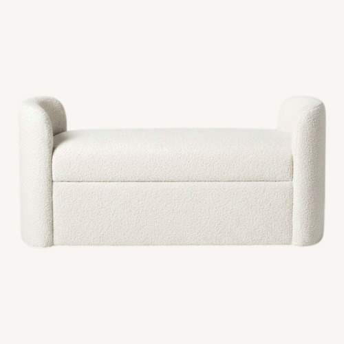 Used White Sherpa Bench for sale on AptDeco