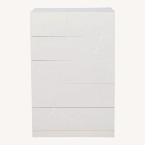 Used El Dorado White Wood Chest for sale on AptDeco
