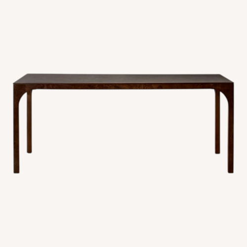Used CB2 Aqua Virgo Dark Brown Wood Dining Table for sale on AptDeco