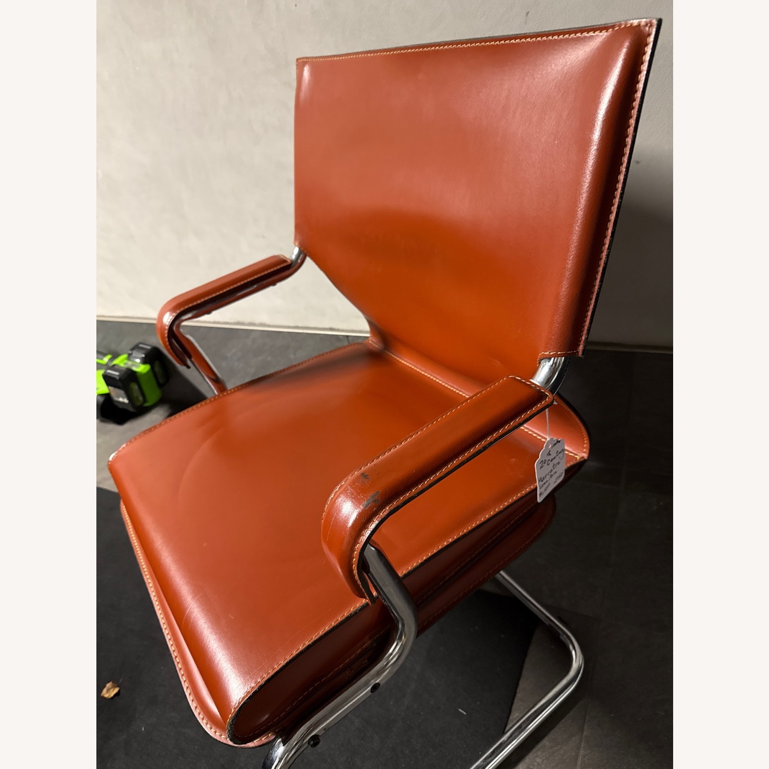 Vintage Marcatré "Uno Arm" Cantilever Leather Chair - image-7