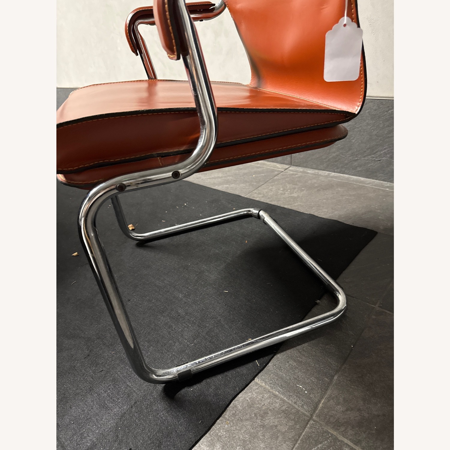 Vintage Marcatré "Uno Arm" Cantilever Leather Chair - image-2