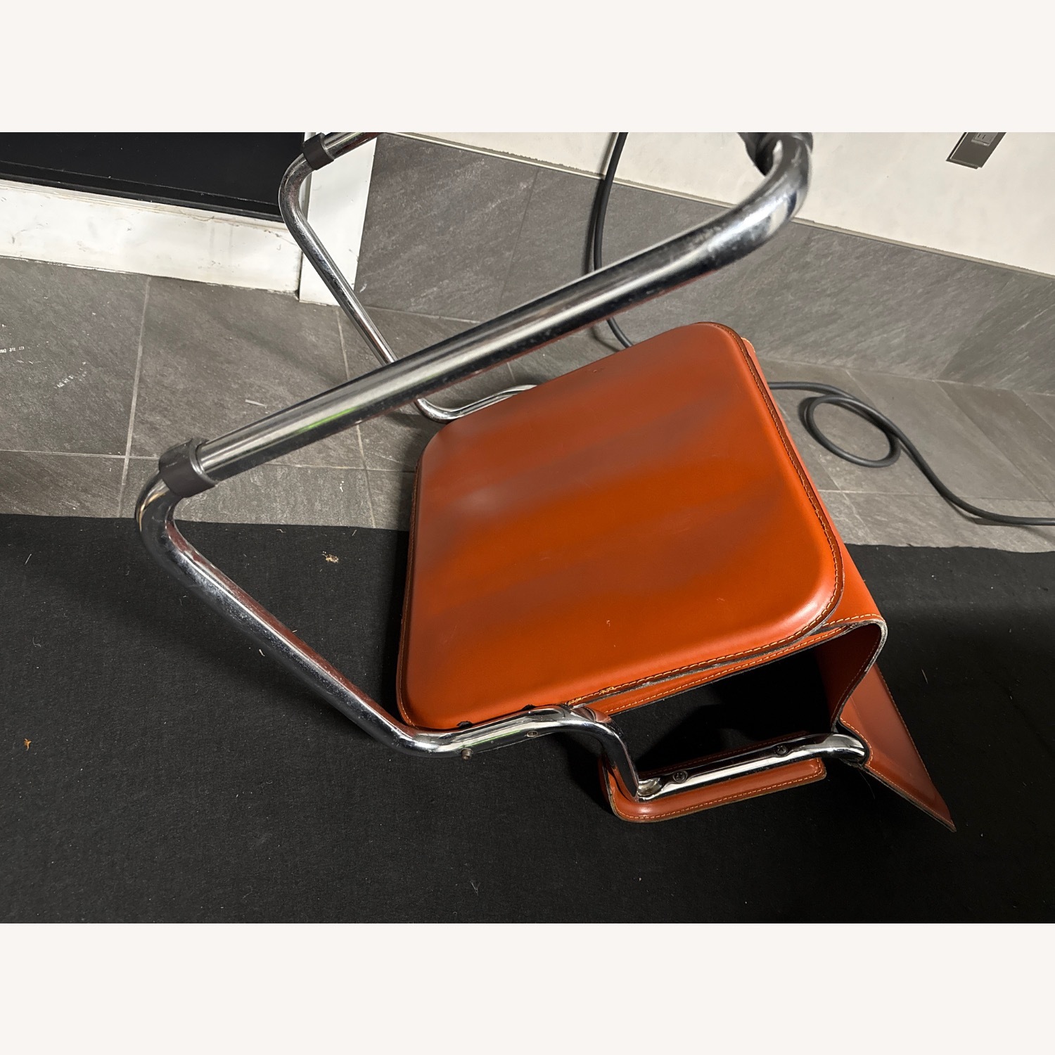 Vintage Marcatré "Uno Arm" Cantilever Leather Chair - image-10