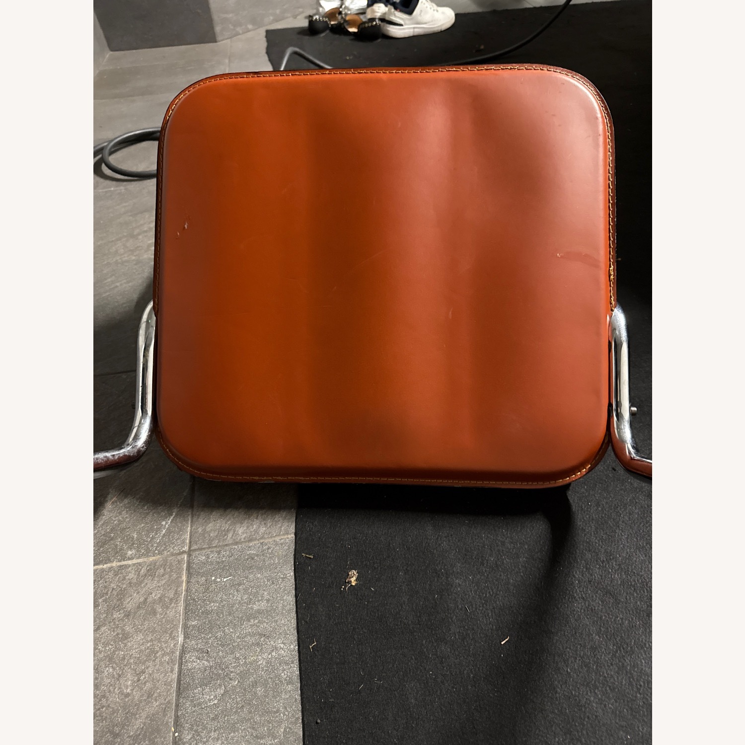 Vintage Marcatré "Uno Arm" Cantilever Leather Chair - image-9